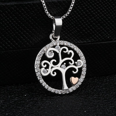 Collar Árbol de la Vida Zen Plateado – Luz, Prosperidad y Energía Divina