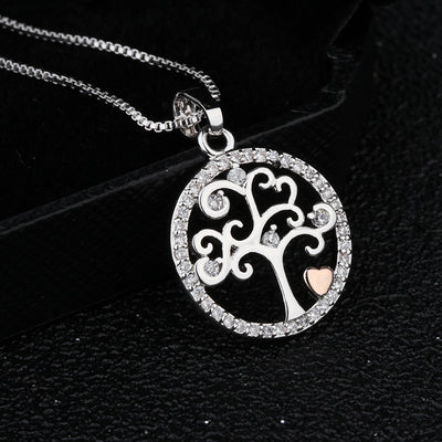 Collar Árbol de la Vida Zen Plateado – Luz, Prosperidad y Energía Divina