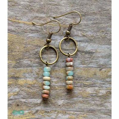 Amazonita aretes relajante