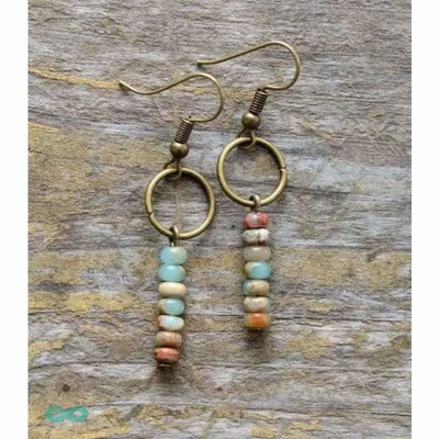 Amazonita aretes relajante