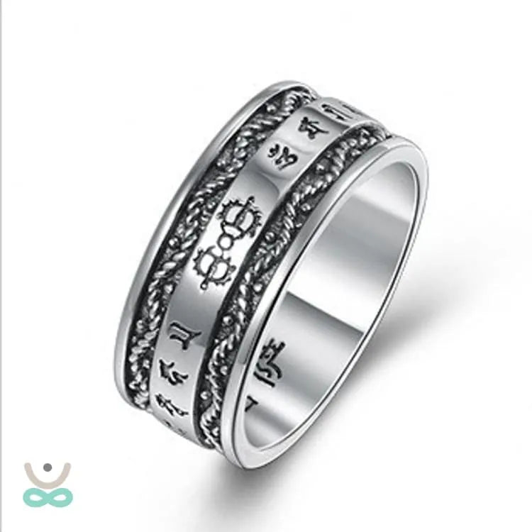 Anillo "Mantras Tibetanos" en Plata 925 – Espiritualidad y Protección