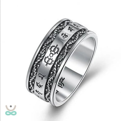 Anillo "Mantras Tibetanos" en Plata 925 – Espiritualidad y Protección