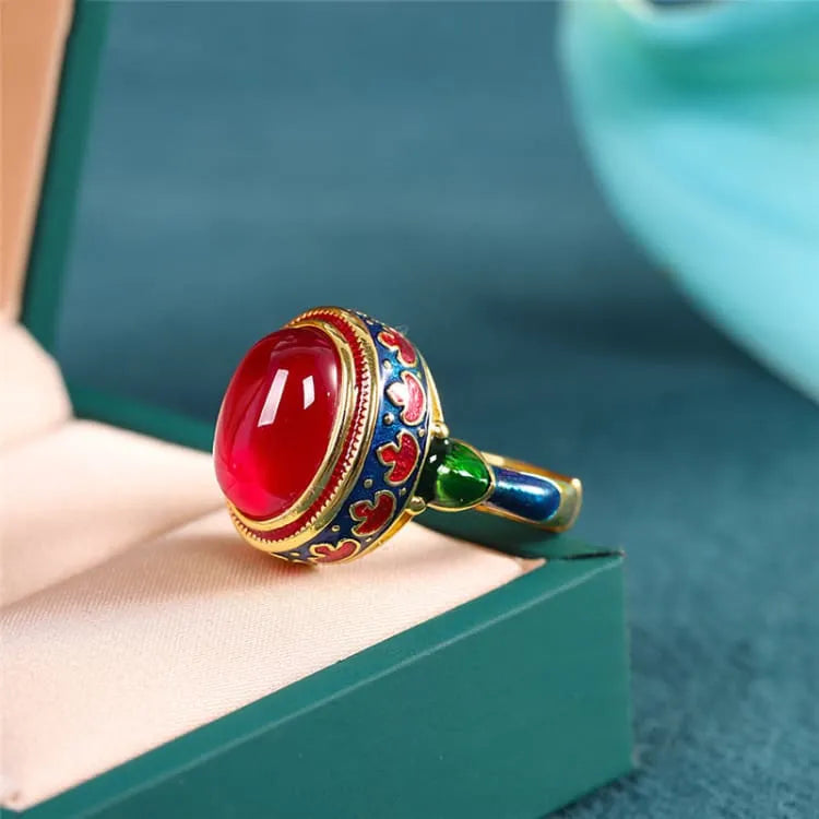 Anillo Mesopotámico Vintage – Elegancia Histórica con Toque Real