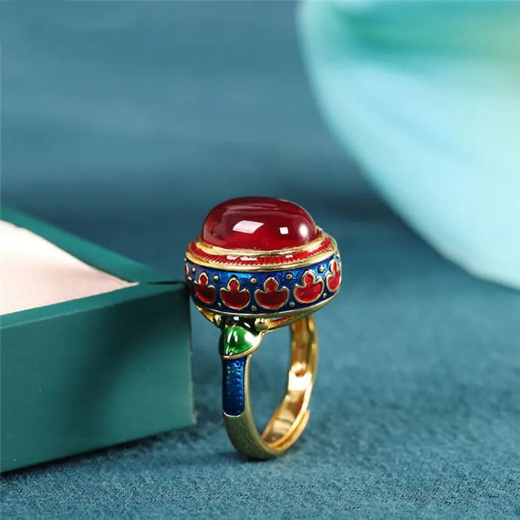 Anillo Mesopotámico Vintage – Elegancia Histórica con Toque Real