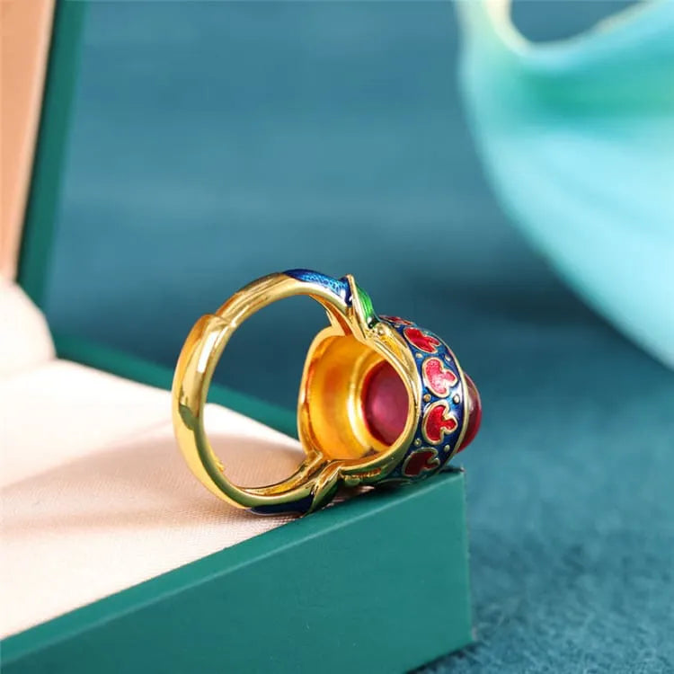 Anillo Mesopotámico Vintage – Elegancia Histórica con Toque Real