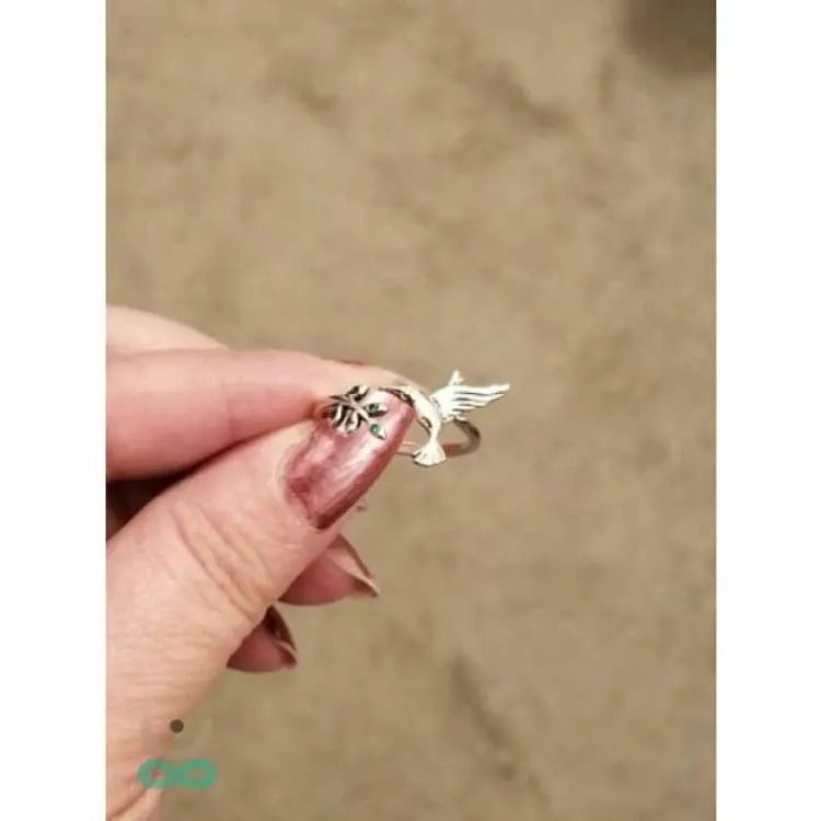 Anillo colibri en plata