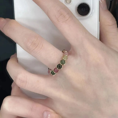 Anillo con Piedra Natural Turmalina – Protección y Equilibrio