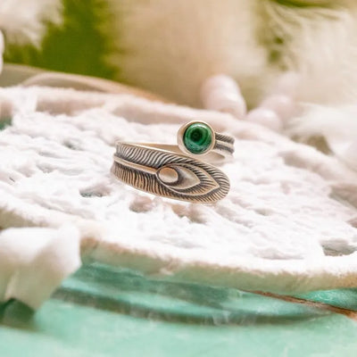 Anillo de Malaquita en Plata – Abundancia, Equilibrio y Elegancia