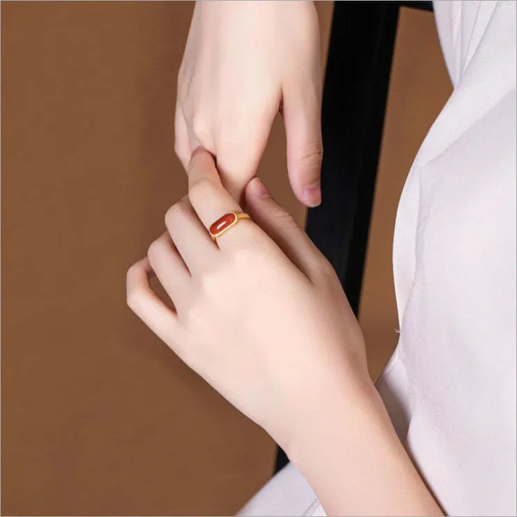 Anillo de jade vintage