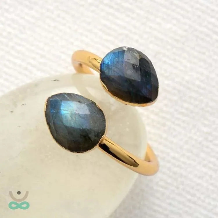 Anillo de protección de labradorita