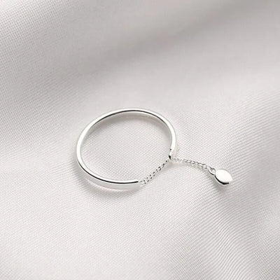 Anillo de recuerdo ajustable de plata de ley 925