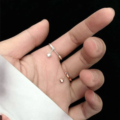 Anillo de recuerdo ajustable de plata de ley 925