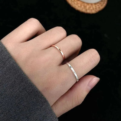 Anillo de recuerdo ajustable de plata de ley 925