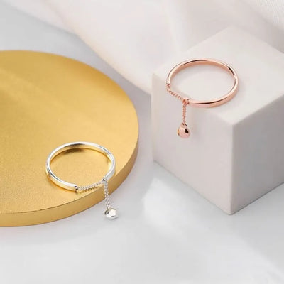 Anillo de recuerdo ajustable de plata de ley 925