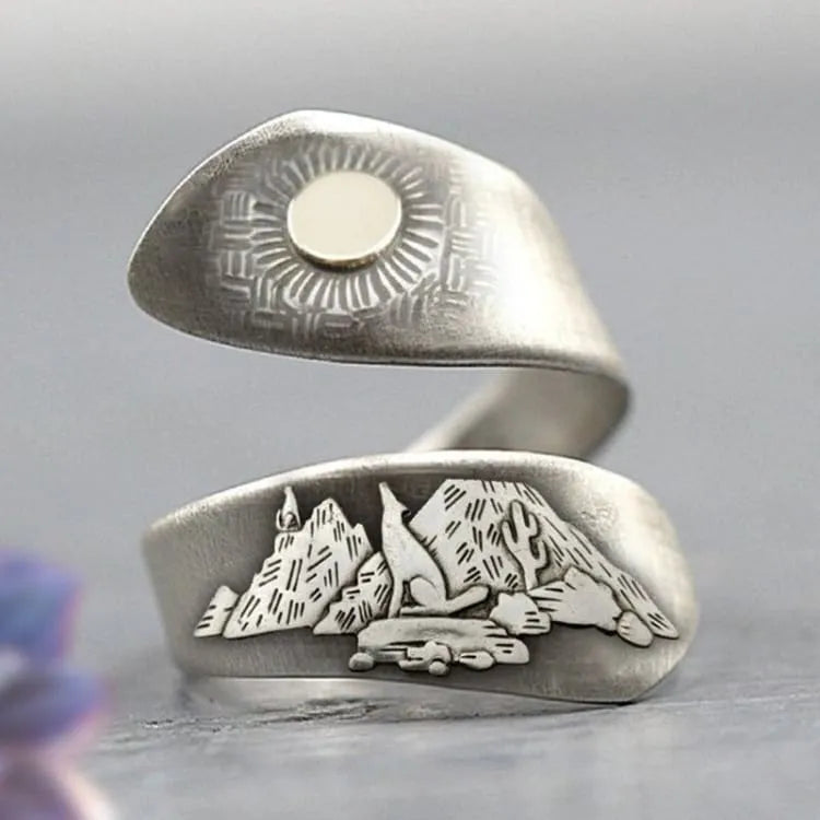 Anillo del lobo "Inspiración de la naturaleza