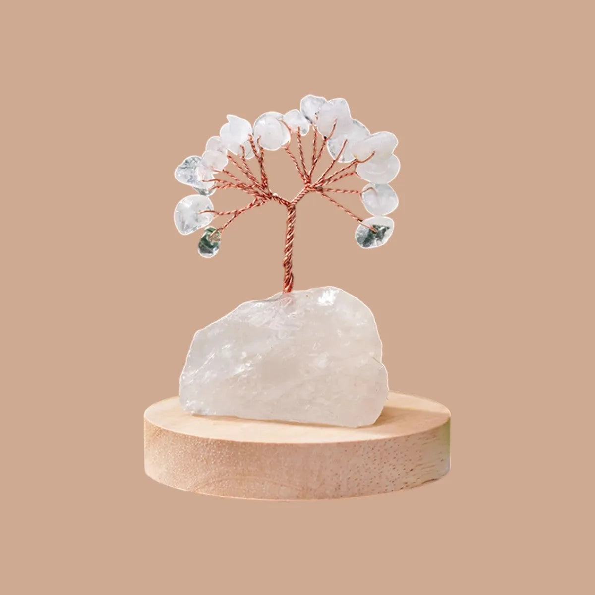 Árbol Feng Shui de Cuarzo Blanco Natural – Pureza y Armonía en tu Hogar