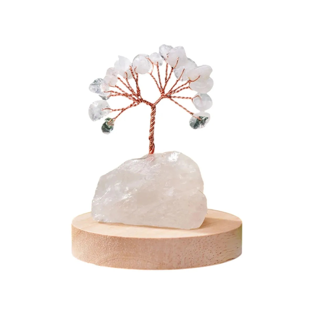 Árbol Feng Shui de Cuarzo Blanco Natural – Pureza y Armonía en tu Hogar