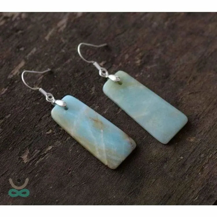 Aretes de piedra Amazonita