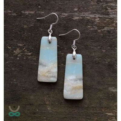 Aretes de piedra Amazonita