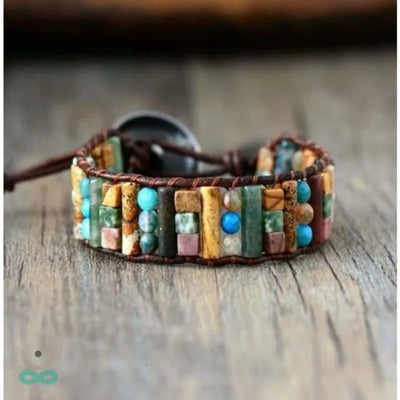 Brazalete Ajustable de Piedras Naturales – Protección y Bienestar Diario