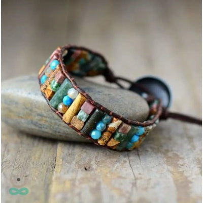 Brazalete Ajustable de Piedras Naturales – Protección y Bienestar Diario