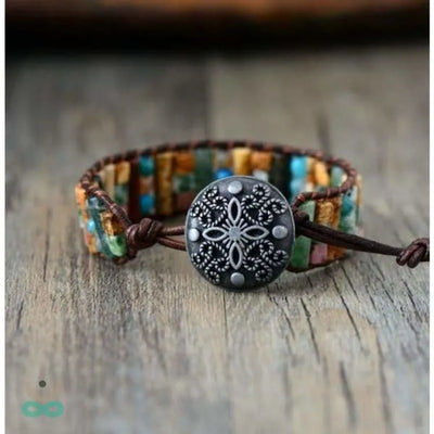 Brazalete Ajustable de Piedras Naturales – Protección y Bienestar Diario