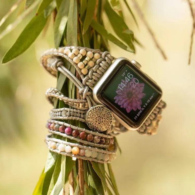 Brazalete Apple Watch Amazonita y jaspe