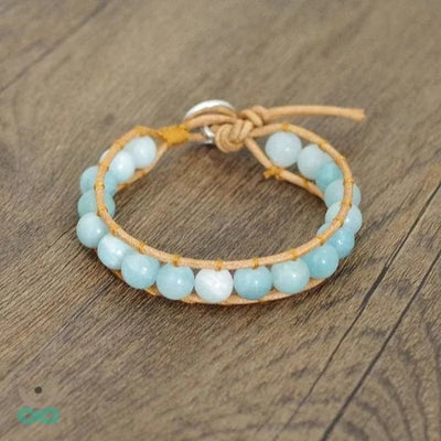 Brazalete de Aguamarina Natural – Serenidad y Protección en una Joya