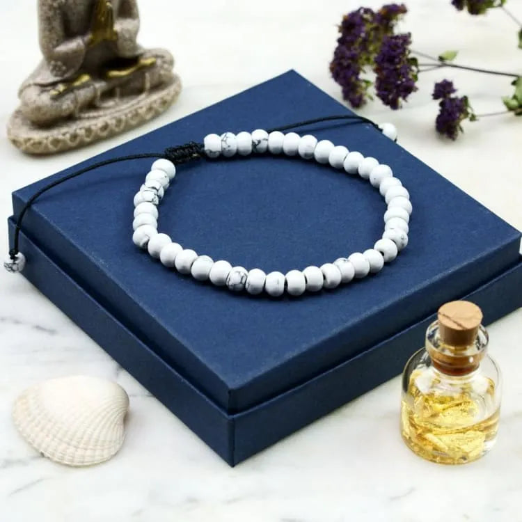 Brazalete de Howlita – Energía Positiva y Calma Interior