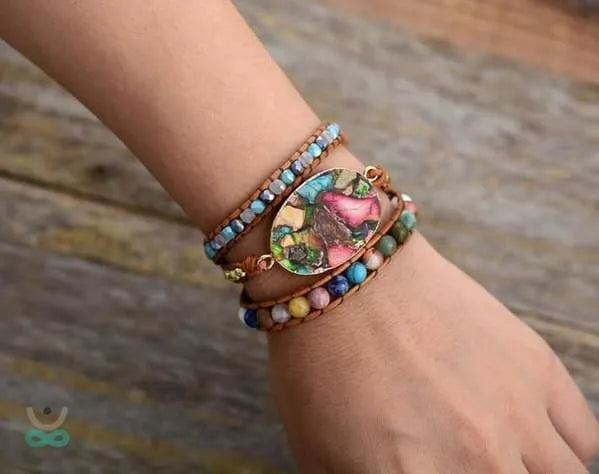 Brazalete de Jaspe Natural – Energía, Equilibrio y Conexión