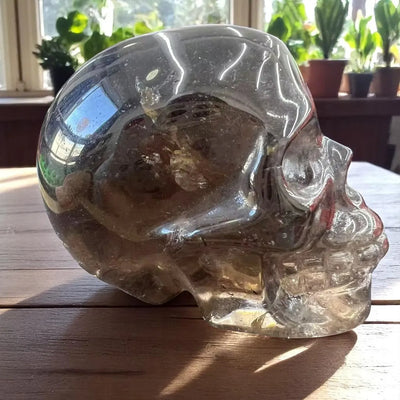 Calavera de Cuarzo Ahumado
