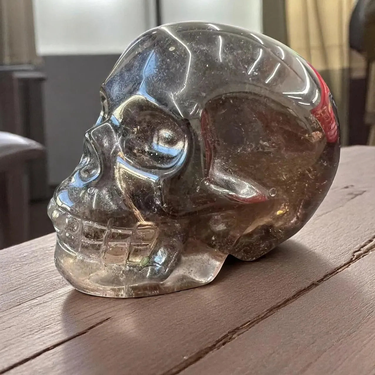 Calavera de Cuarzo Ahumado