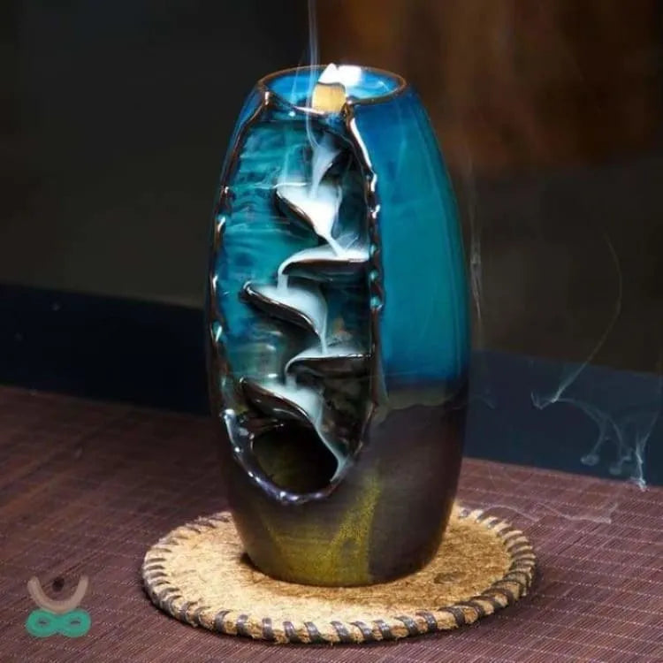 Cascada de incienso Zen cerámico (se ofrecen 10 conos de incienso)