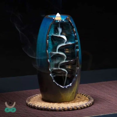 Cascada de incienso Zen cerámico (se ofrecen 10 conos de incienso)