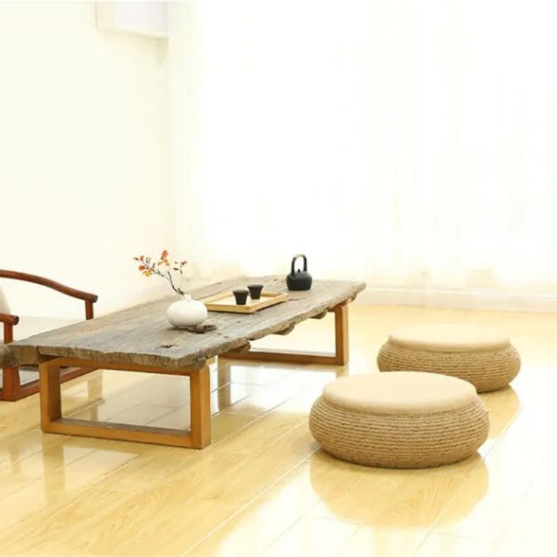 Cojín de meditación en tatami natural