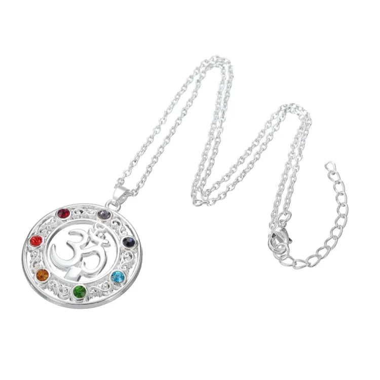 Collar 7 chakras símbolo om