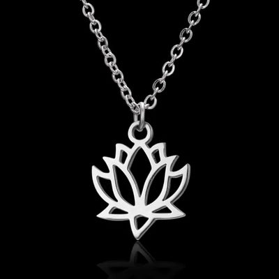 Collar Flor de Loto de Acero Inoxidable