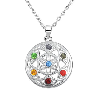 Collar Flor de la Vida 7 Chakras – Armonía y Energía Positiva