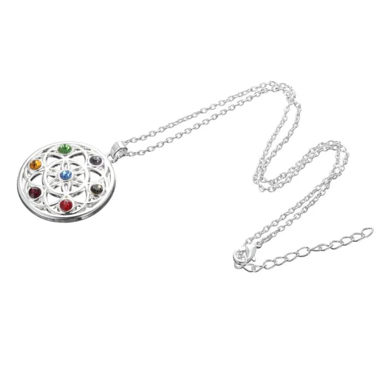 Collar Flor de la Vida 7 Chakras – Armonía y Energía Positiva