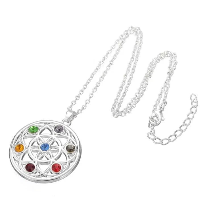 Collar Flor de la Vida 7 Chakras – Armonía y Energía Positiva