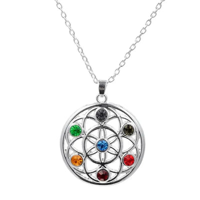Collar Flor de la Vida 7 Chakras – Armonía y Energía Positiva