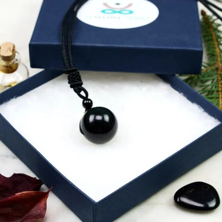Collar de Obsidiana Ojo Celestial – Protección, Energía y Armonía en un Amuleto Único