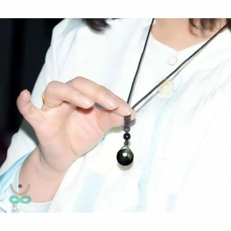 Collar de Obsidiana Ojo Celestial – Protección, Energía y Armonía en un Amuleto Único