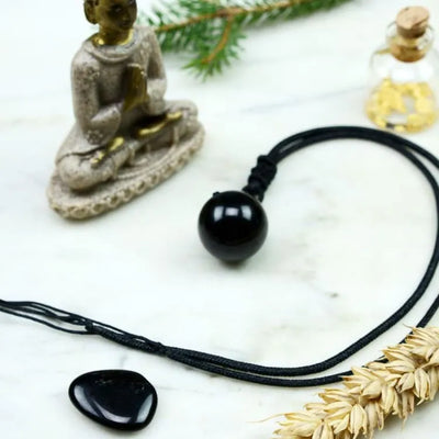 Collar de Obsidiana Ojo Celestial – Protección, Energía y Armonía en un Amuleto Único