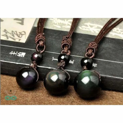 Collar de Obsidiana Ojo Celestial – Protección, Energía y Armonía en un Amuleto Único