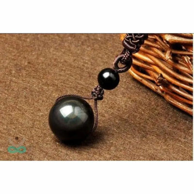 Collar de Obsidiana Ojo Celestial – Protección, Energía y Armonía en un Amuleto Único