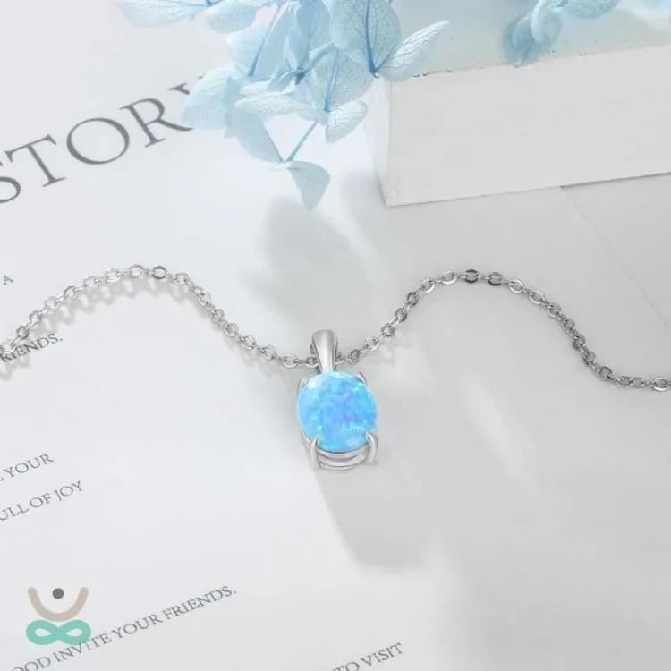 Collar de Ópalo en Plata – Elegancia, Esperanza y Protección