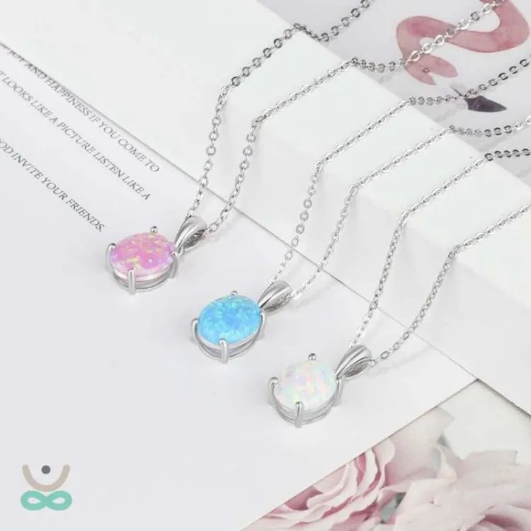 Collar de Ópalo en Plata – Elegancia, Esperanza y Protección