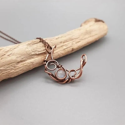 Collar de cristal de piedra lunar