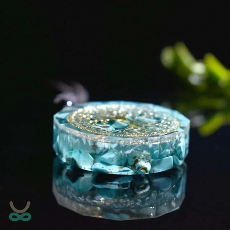 Collar de energía turquesa "Árbol de la Vida"